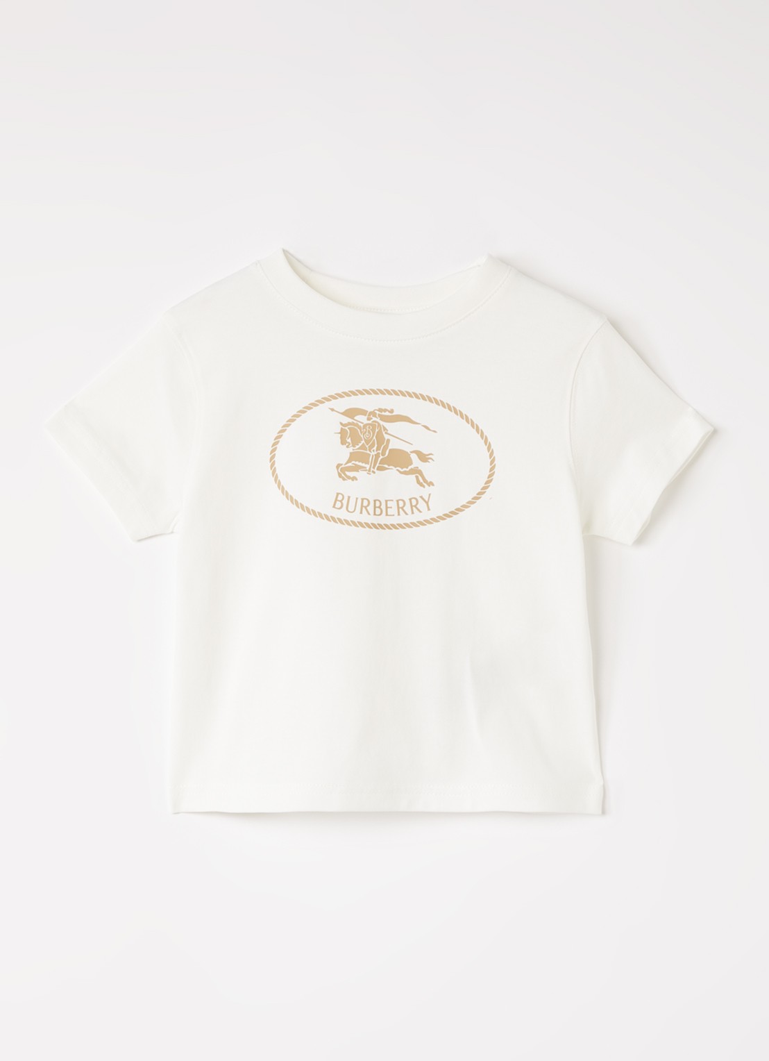 Burberry T-shirt met logoprint  - voorkant wit