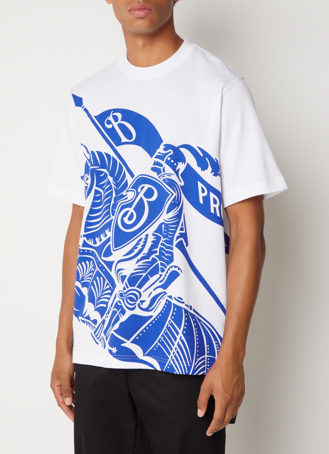 Burberry T-shirt met logoprint - detail 4 wit