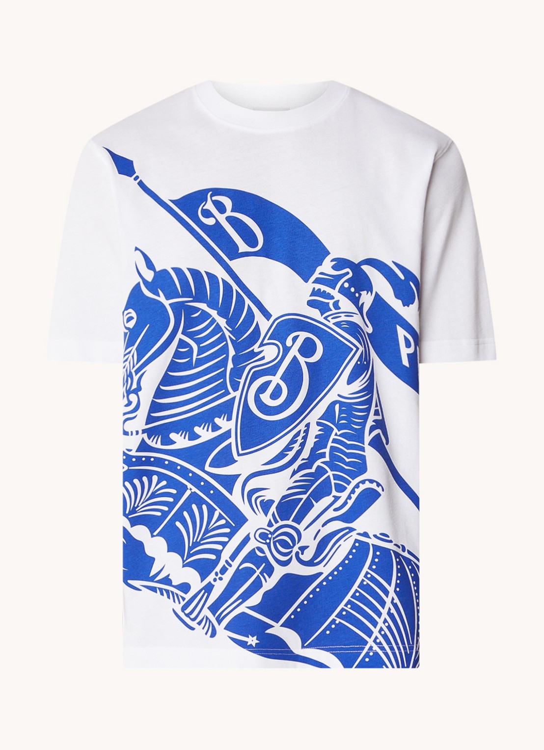 Burberry T-shirt met logoprint - voorkant 2 wit