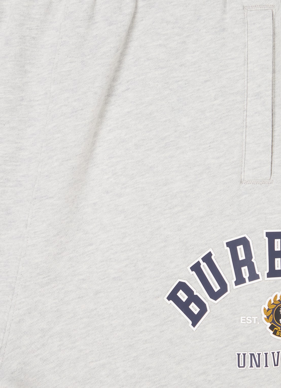 Burberry Tapered fit joggingbroek met logoprint en steekzakken  - detail 3 grijsmele