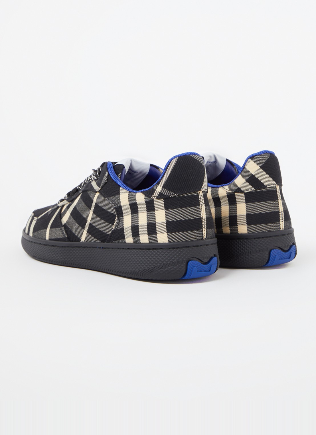 Burberry Terrace sneaker met ruitdessin - achterkant 5 zwart