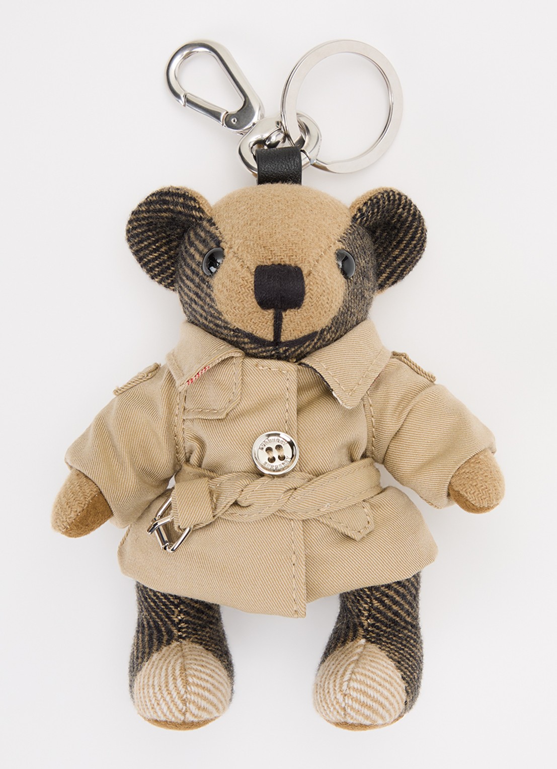 Burberry Thomas Bear tasbedel van kasjmier - voorkant beige
