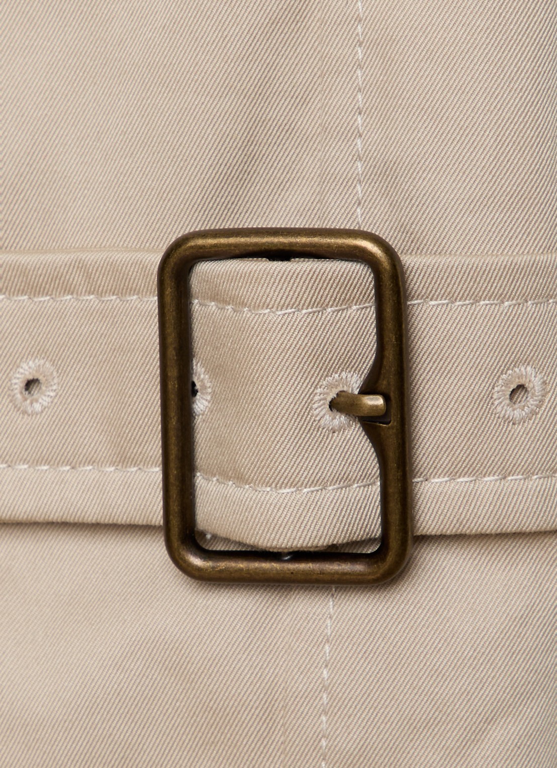 Burberry Trenchcoat met strikceintuur en steekzakken - detail 3 beige