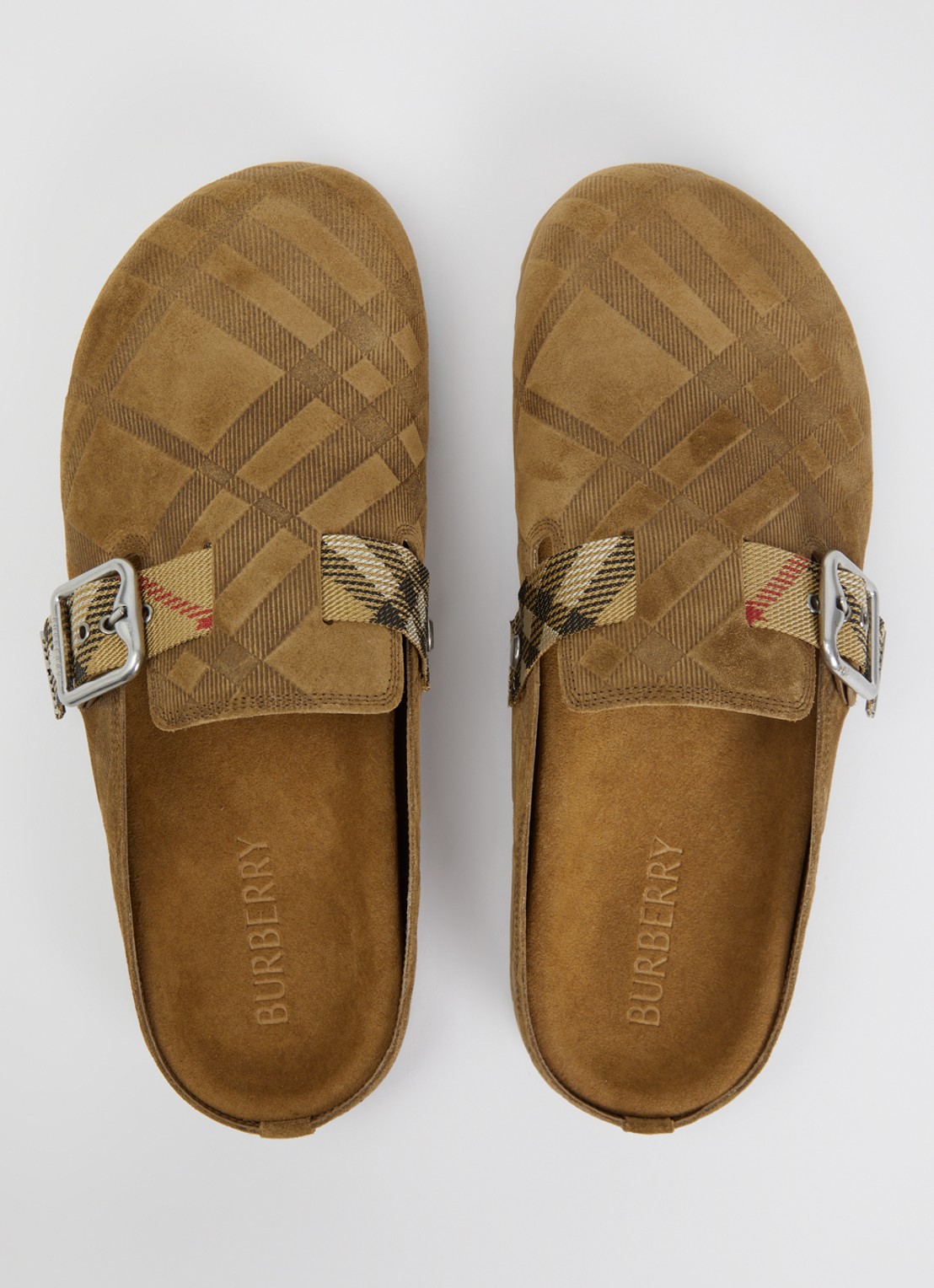Burberry Urchin muiltje van kalfssuède met gespdetail - detail 3 beige