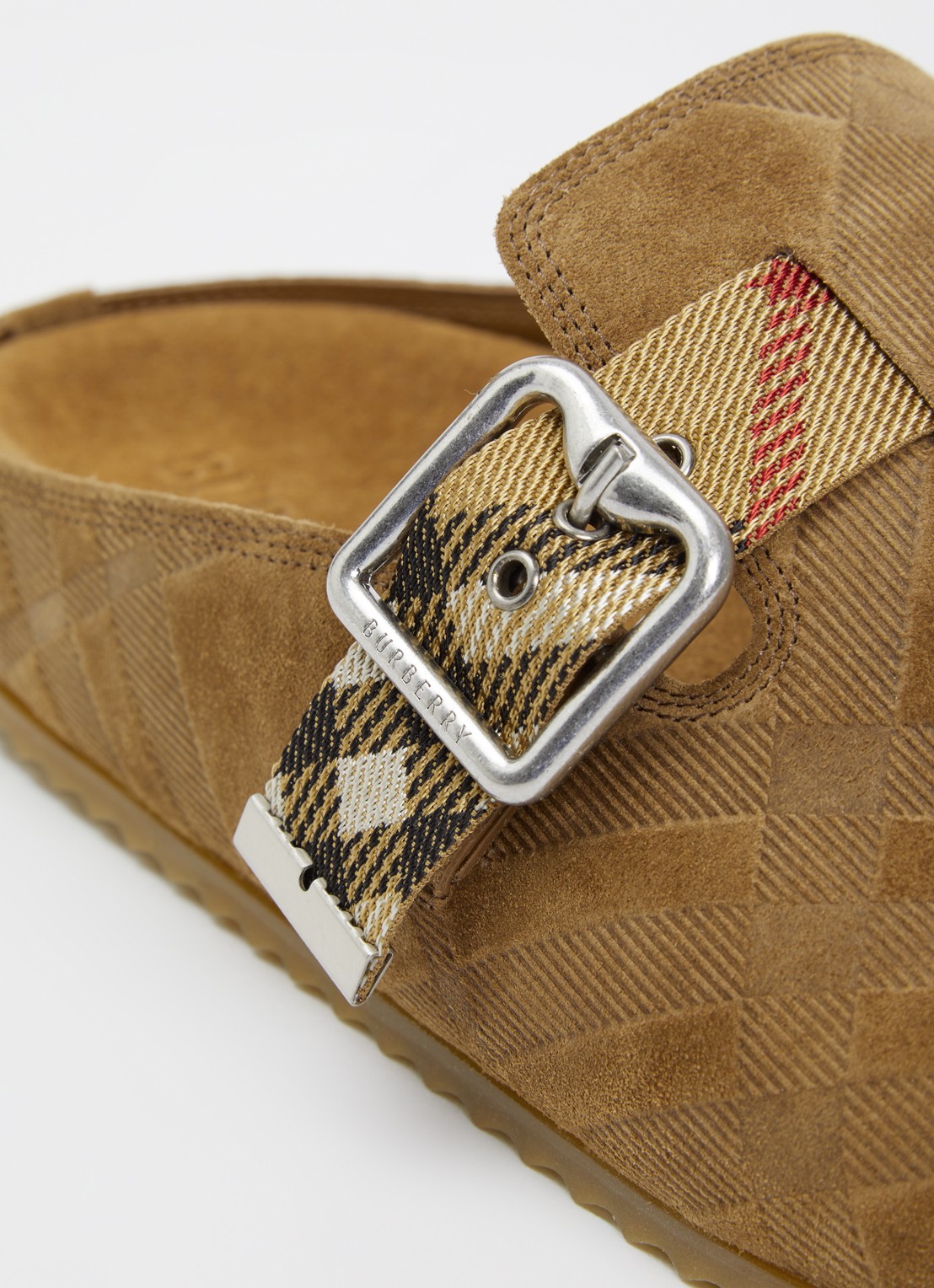 Burberry Urchin muiltje van kalfssuède met gespdetail - detail 5 beige