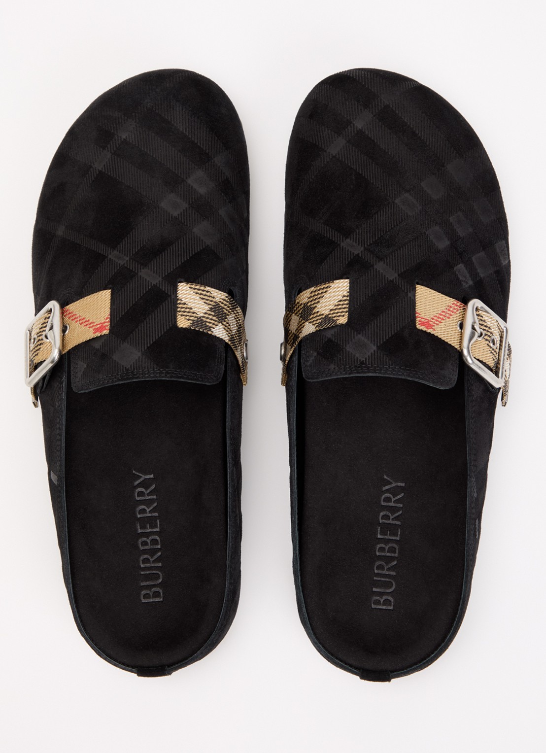 Burberry Urchin muiltje van leer - detail 4 zwart