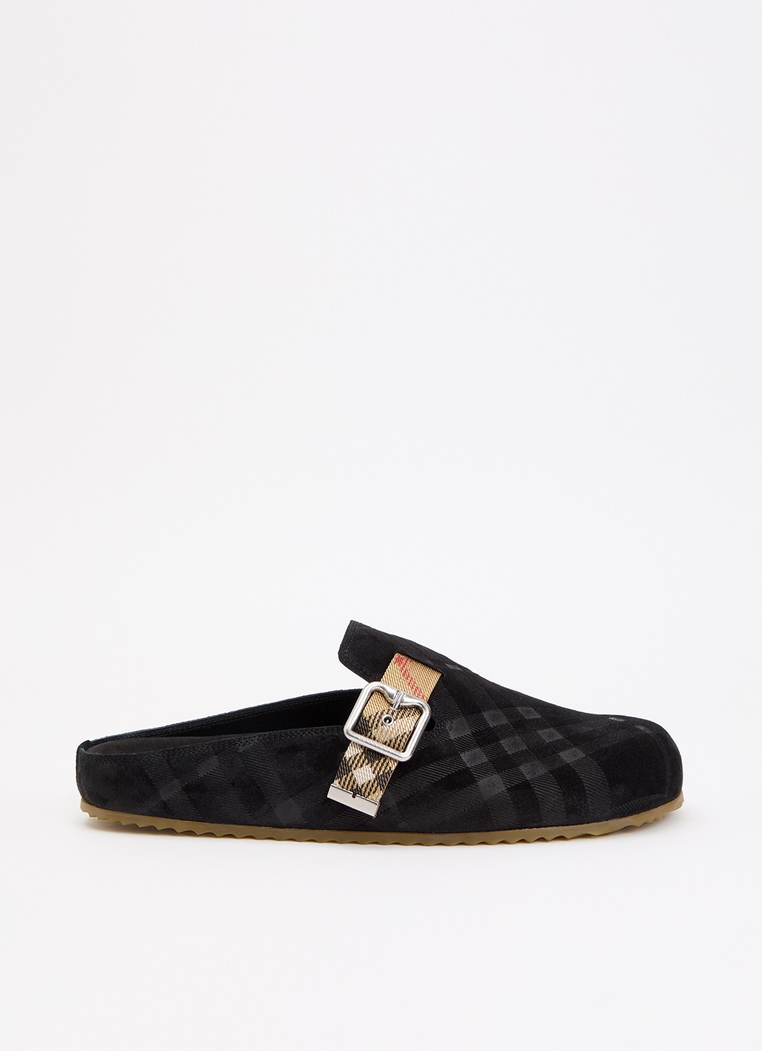 Burberry Urchin muiltje van leer - voorkant zwart