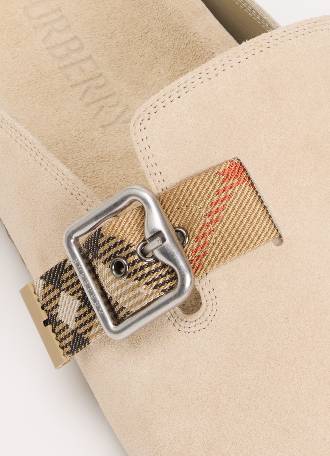 Burberry Urchin muiltje van suède met gespdetail - detail 5 beige