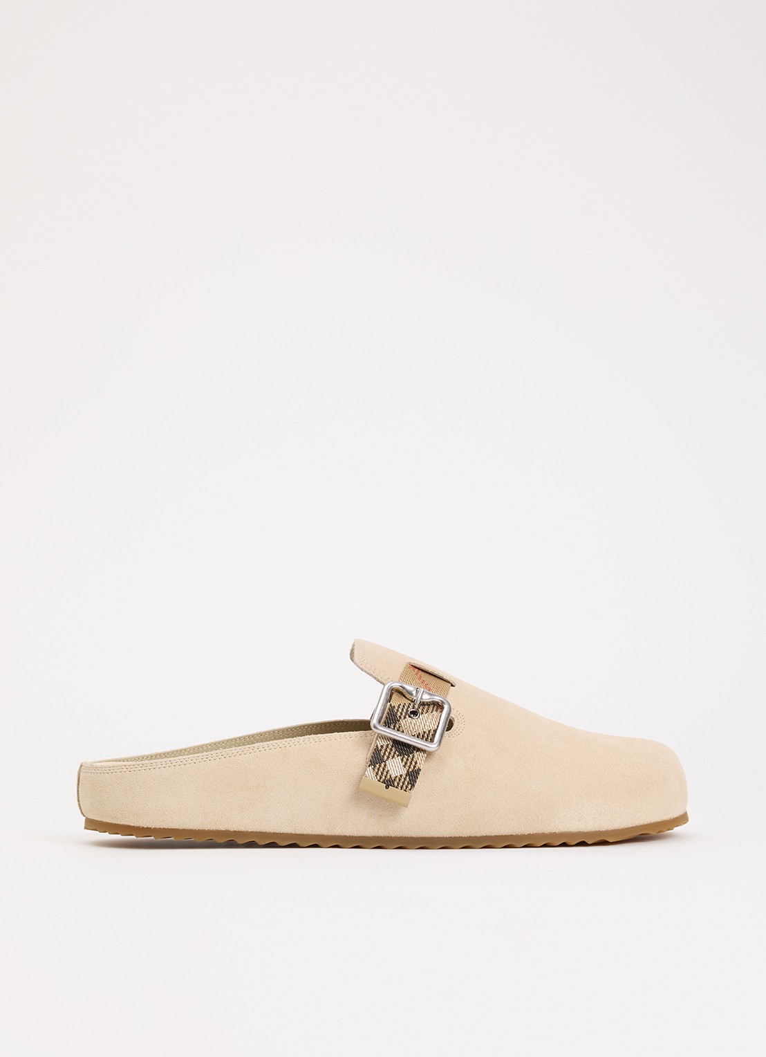 Burberry Urchin muiltje van suède met gespdetail - voorkant 6 beige