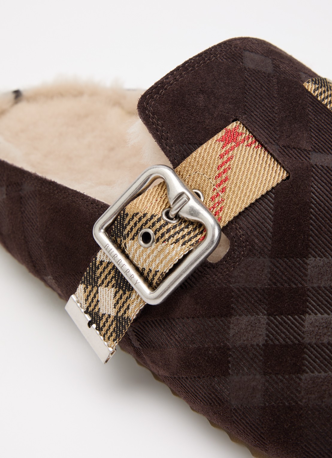 Burberry Urchin muiltje van suède - detail 5 bruin