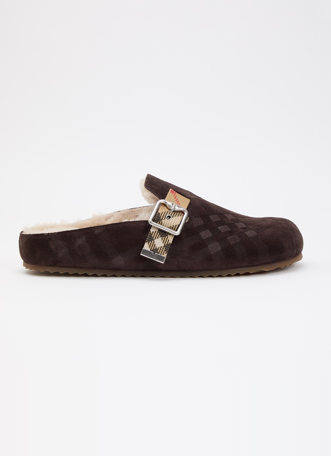 Burberry Urchin muiltje van suède - voorkant bruin