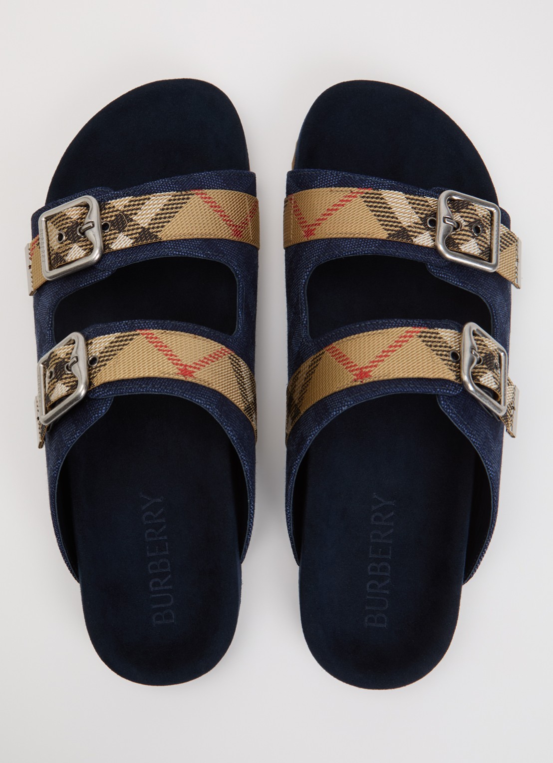 Burberry Urchin sandaal met ruitdessin - detail 3 royalblauw