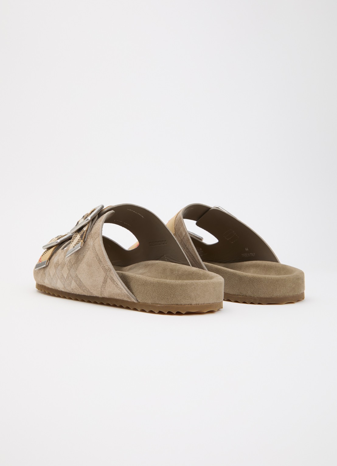 Burberry Urchin sandaal met ruitdessin - achterkant beige