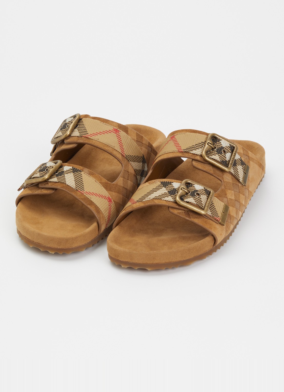 Burberry Urchin slipper van suède - detail naturel