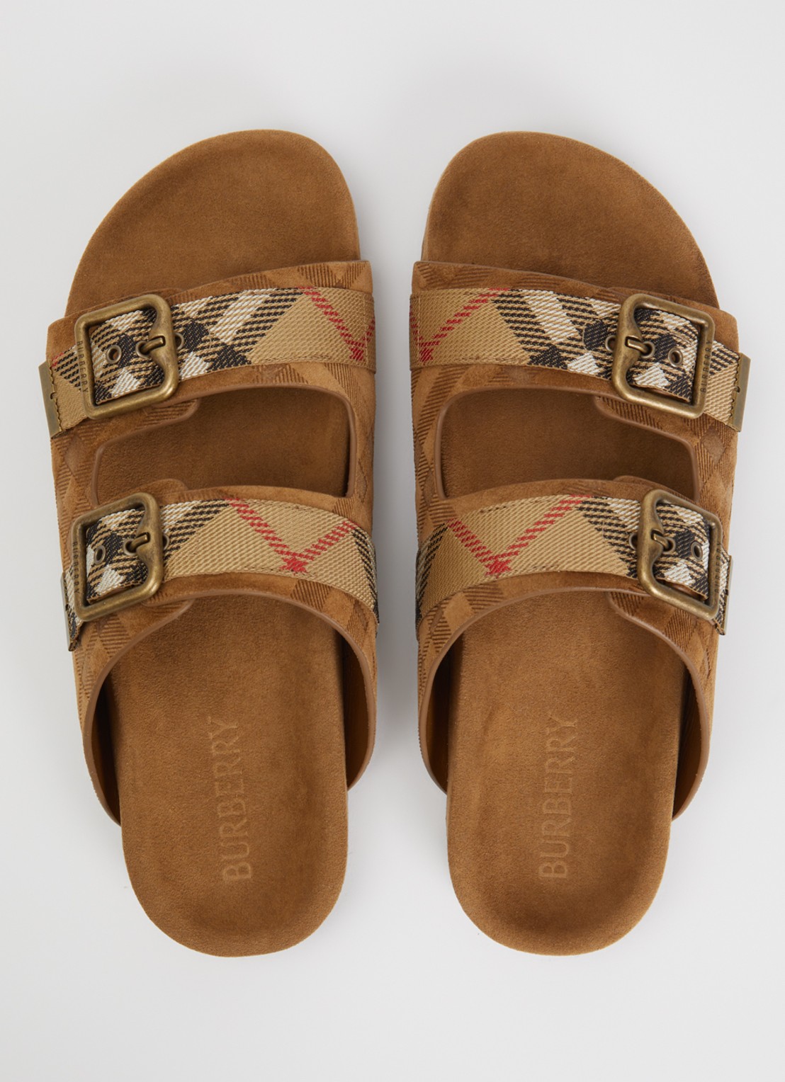 Burberry Urchin slipper van suède - detail 2 naturel