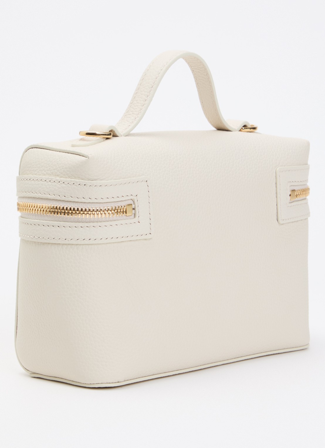 Burberry vanity crossbodytas van kalfsleer - achterkant creme