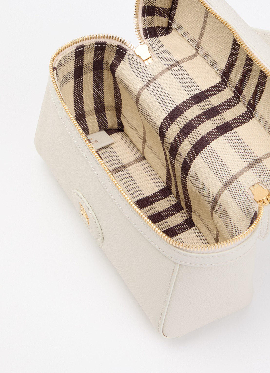 Burberry vanity crossbodytas van kalfsleer - detail 2 creme