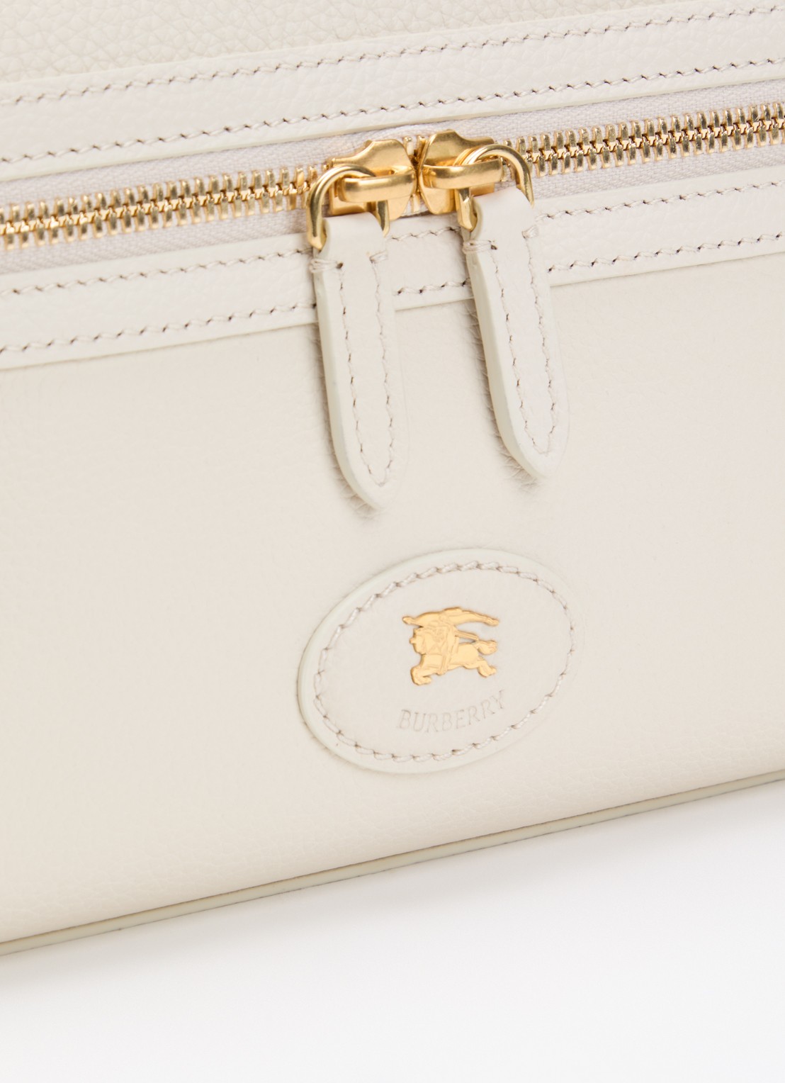 Burberry vanity crossbodytas van kalfsleer - detail 4 creme