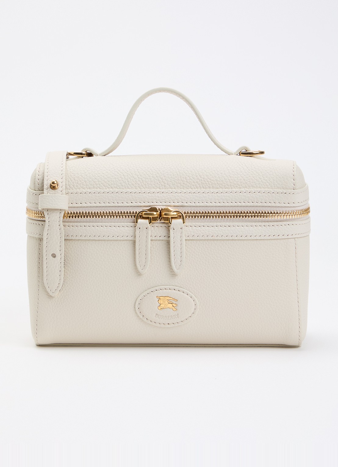 Burberry vanity crossbodytas van kalfsleer - voorkant 6 creme