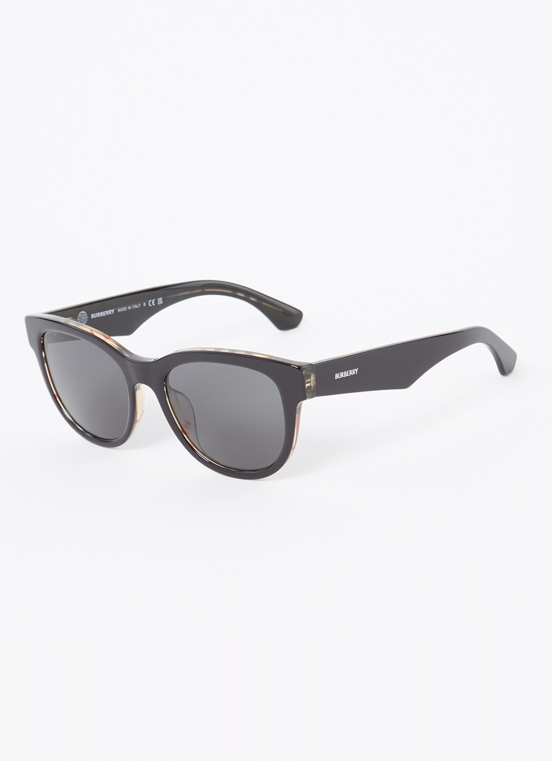 Burberry Wayfarer zonnebril BE4432U - voorkant 4 zwart