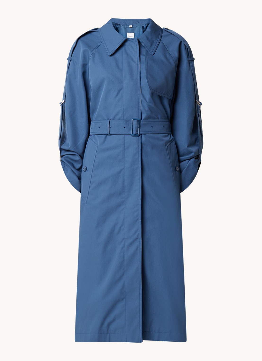 Burberry Whitmore trenchcoat met ceintuur  - voorkant 2 petrol
