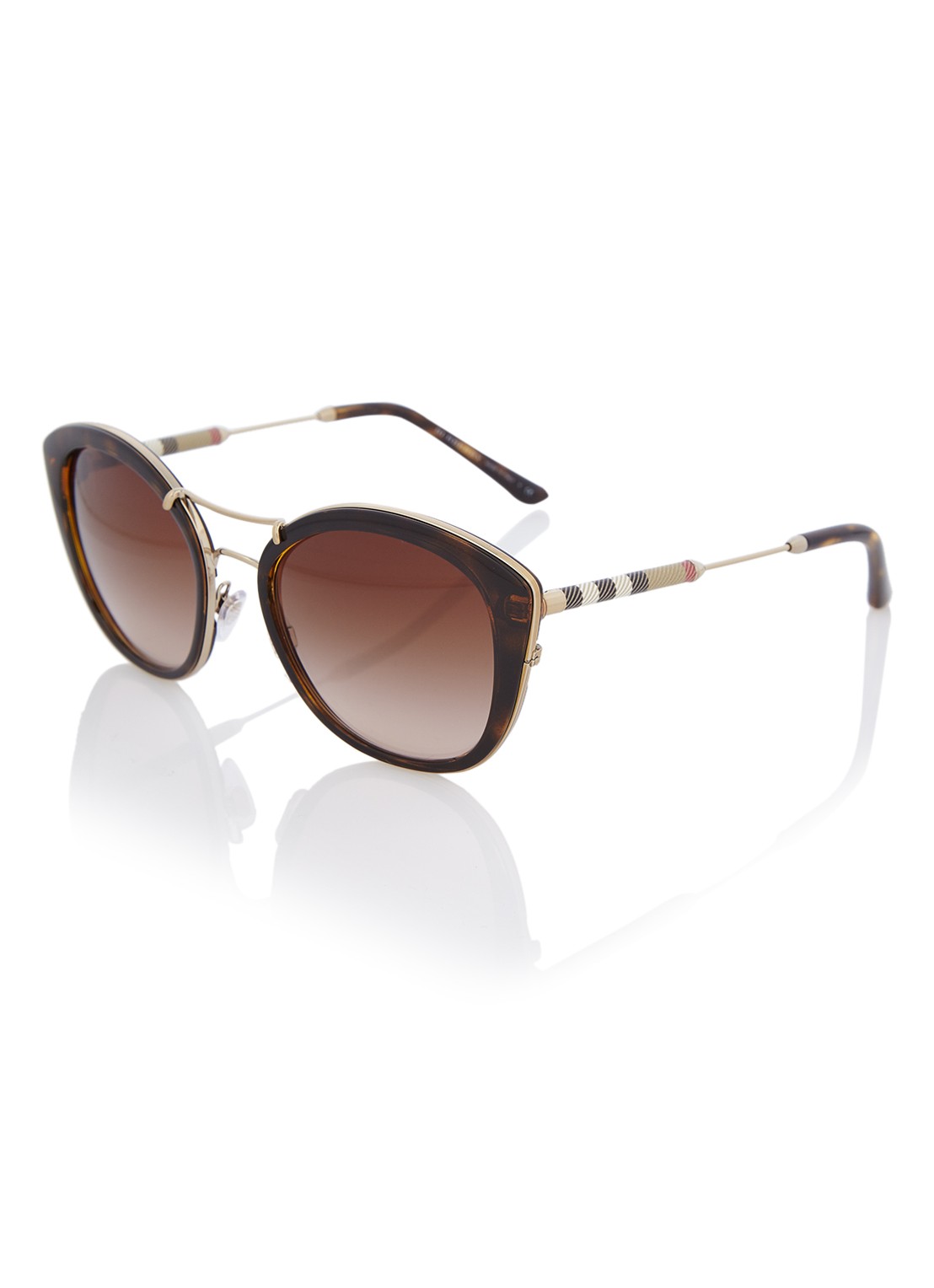 Burberry Zonnebril BE4251Q  - voorkant 2 donkerbruin