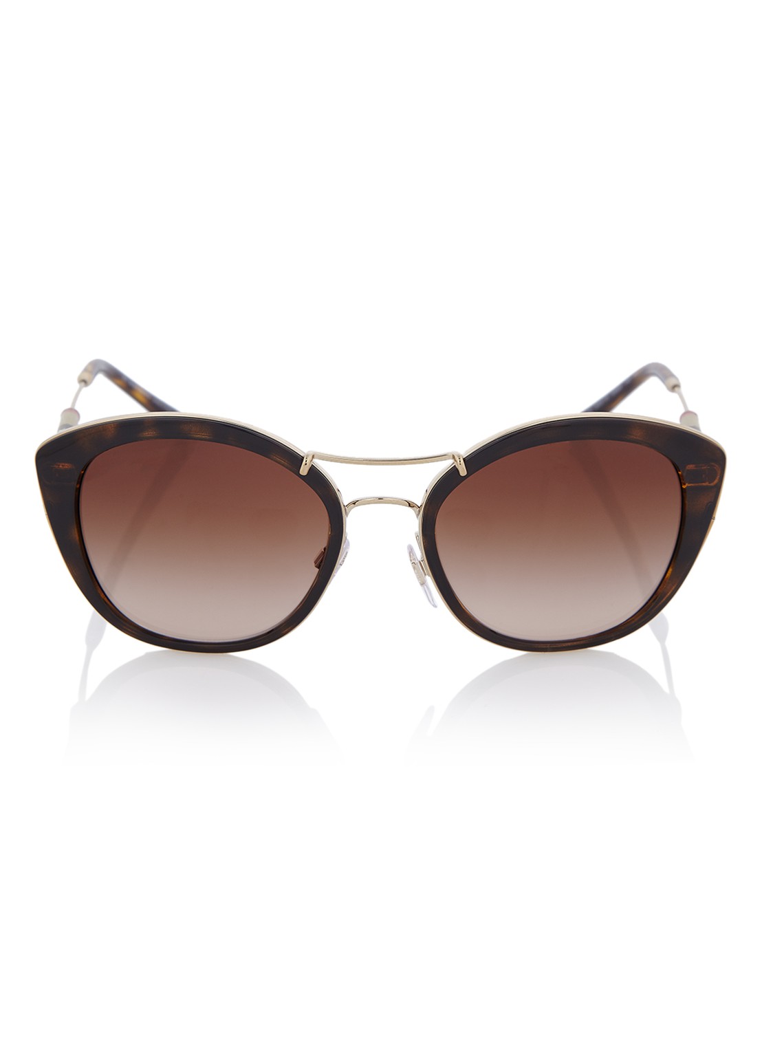 Burberry Zonnebril BE4251Q  - voorkant 3 donkerbruin