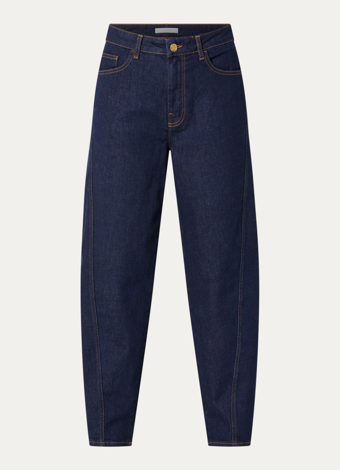 by-bar Begum high waist balloon fit jeans met donkere wassing - voorkant 4 jeans