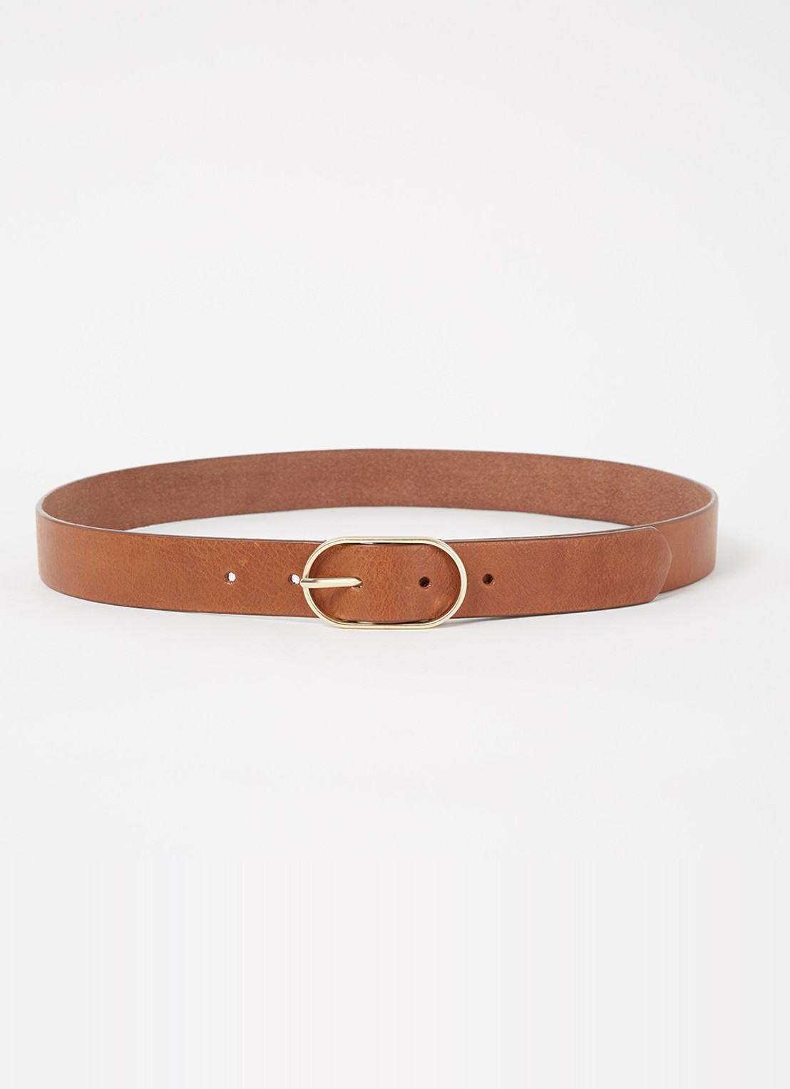 by-bar Bella riem van leer  - voorkant 2 cognac