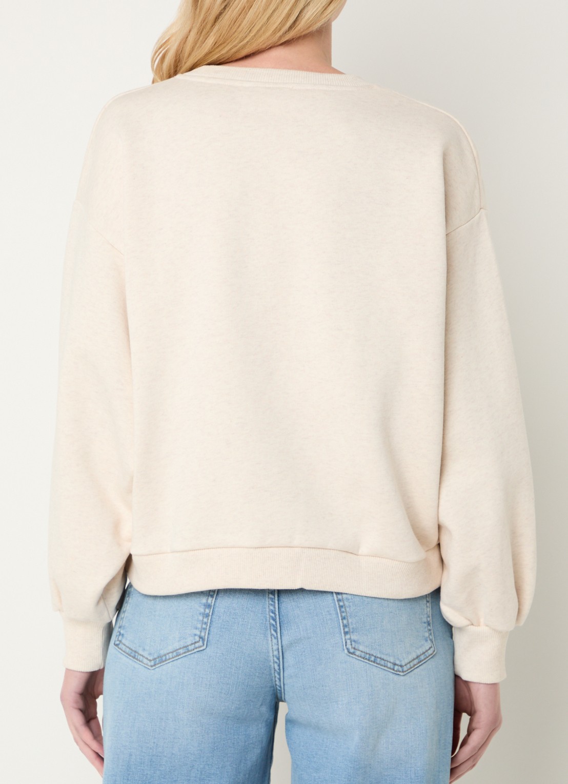 by-bar Bibi sweater met logo - achterkant creme