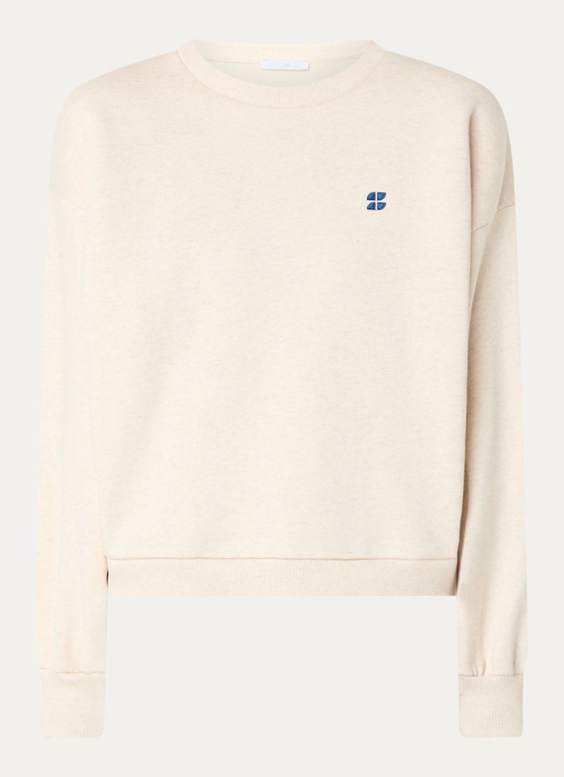 by-bar Bibi sweater met logo - voorkant 2 creme