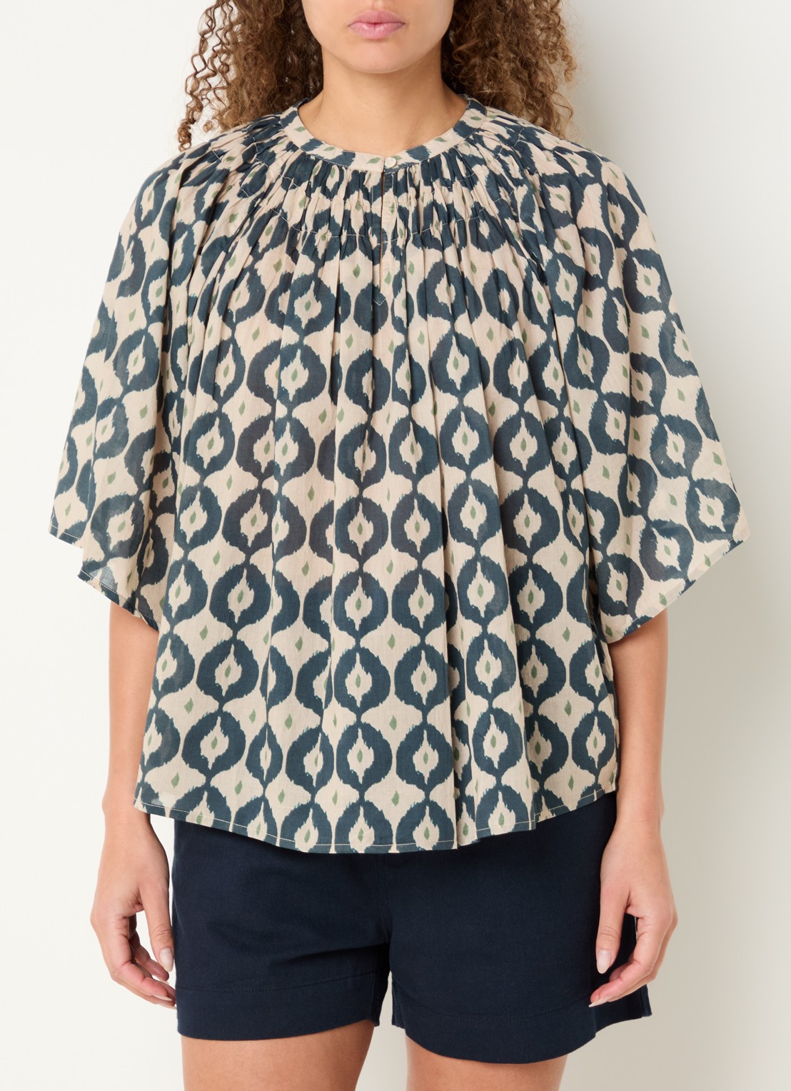 by-bar Este tuniek met print - detail 2 donkerbeige