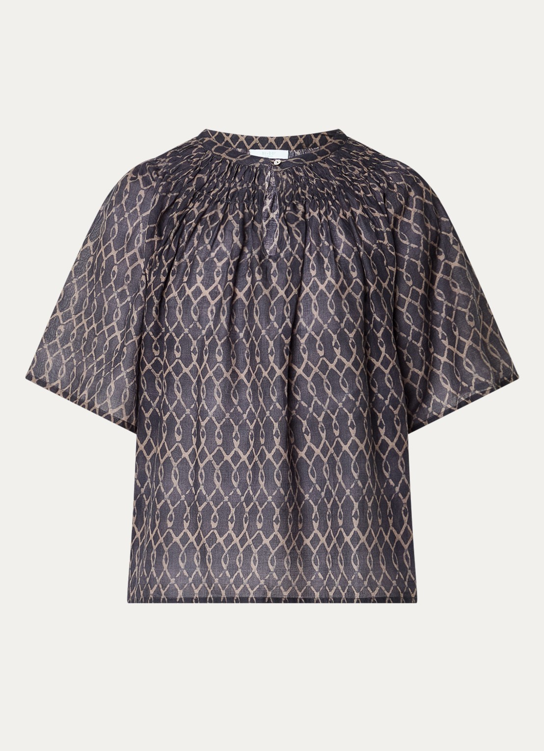 by-bar Este tuniek met print - voorkant antraciet
