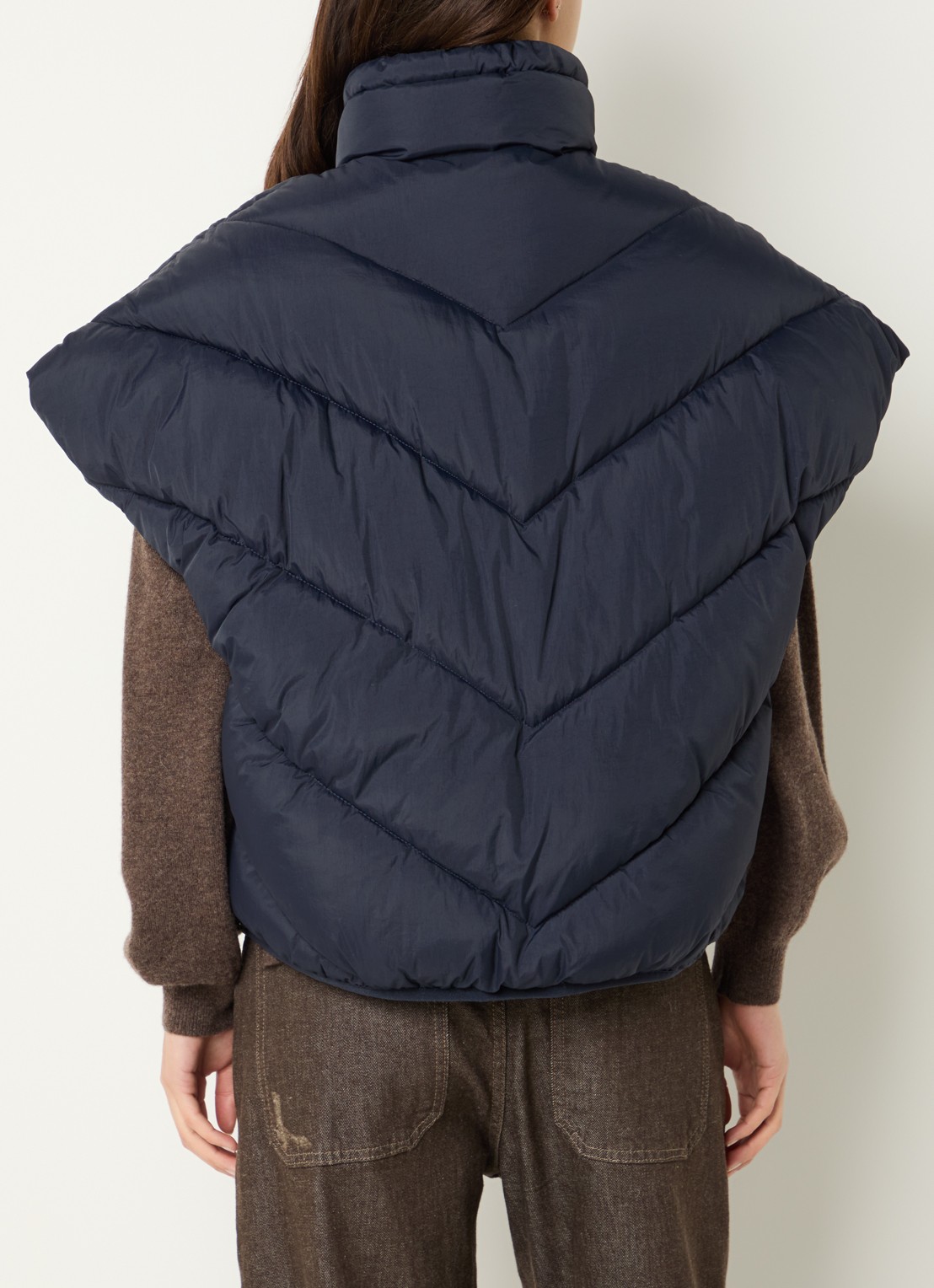 by-bar Franky bodywarmer met steekzakken - achterkant 2 donkerblauw