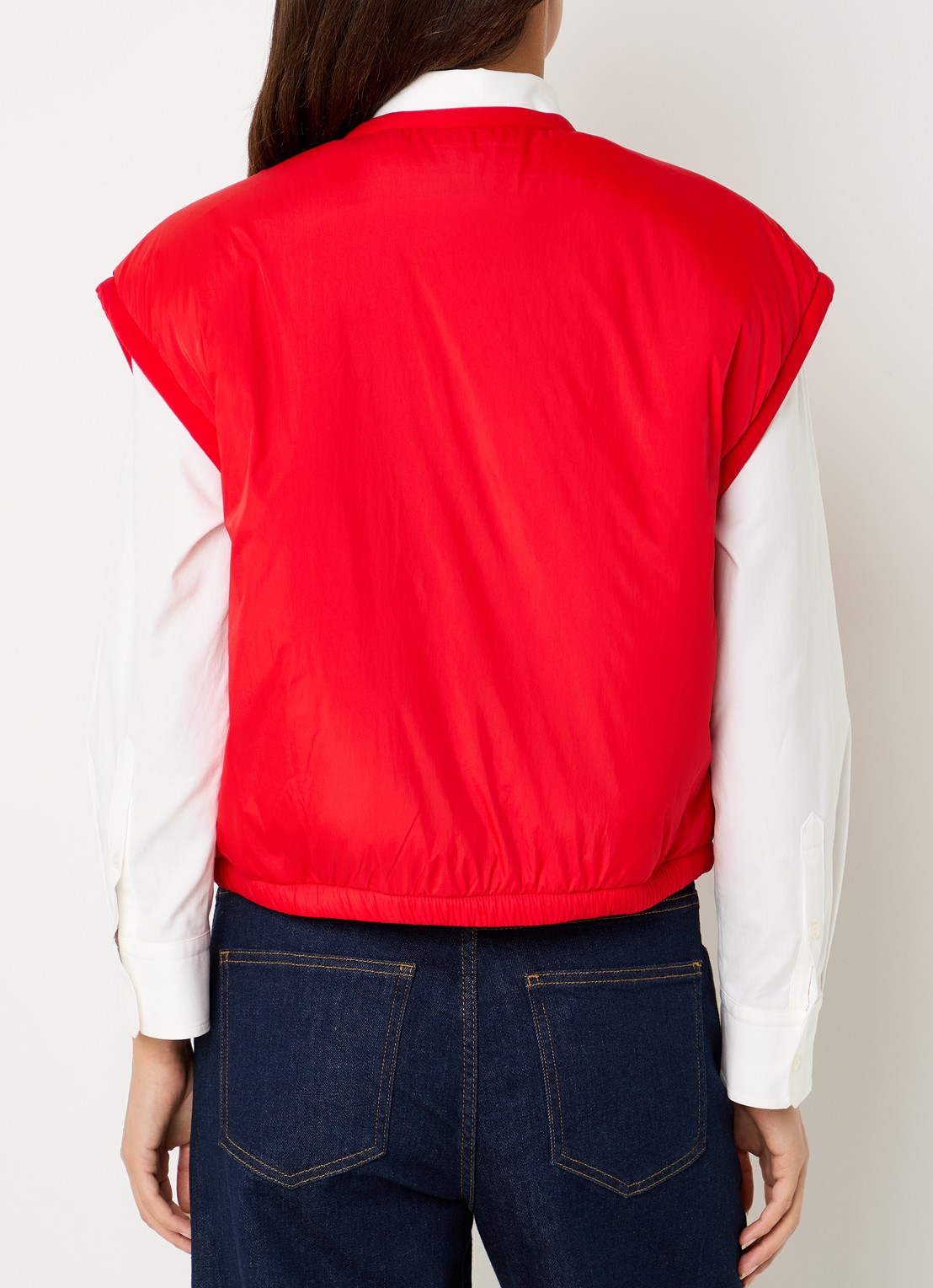 by-bar Gio bodywarmer met klepzakken - achterkant rood