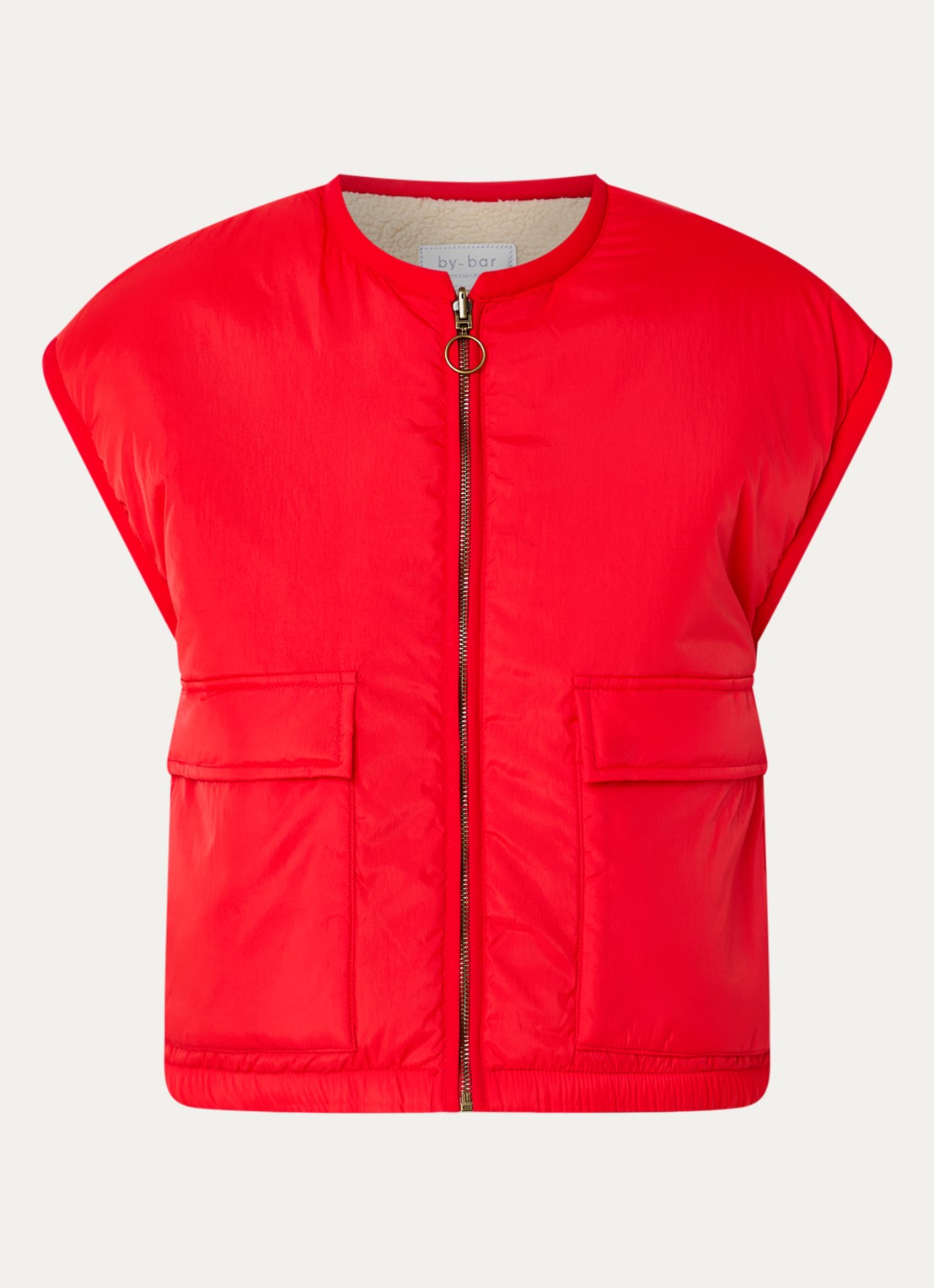by-bar Gio bodywarmer met klepzakken - voorkant 2 rood