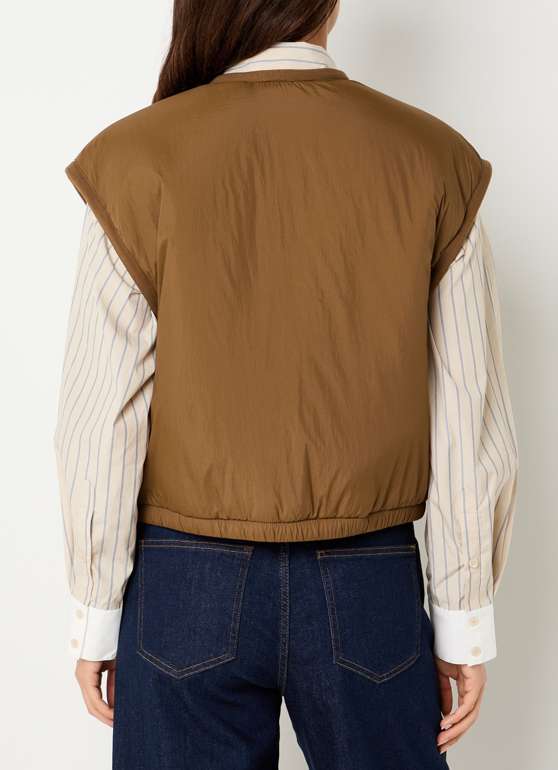 by-bar Gio bodywarmer met klepzakken - achterkant 2 bruin