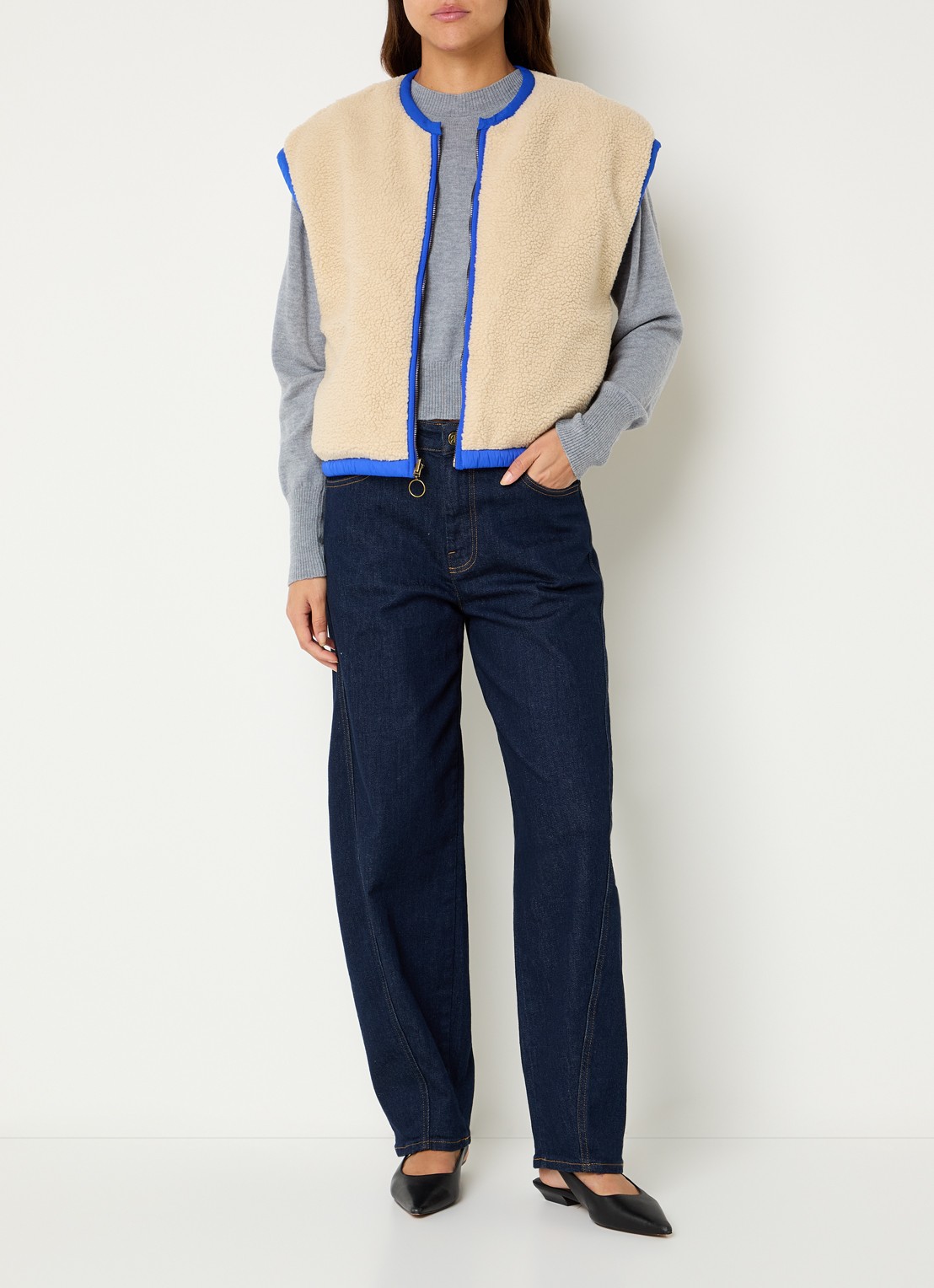 by-bar Gio bodywarmer met klepzakken - voorkant 4 blauw