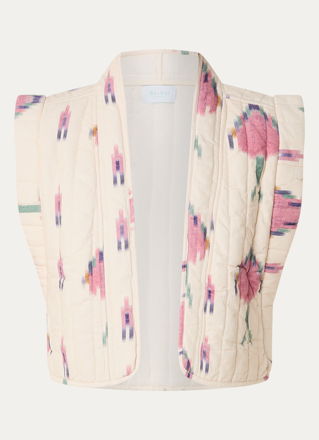 by-bar Isla gewatteerd gilet met print - voorkant 2 multicolor