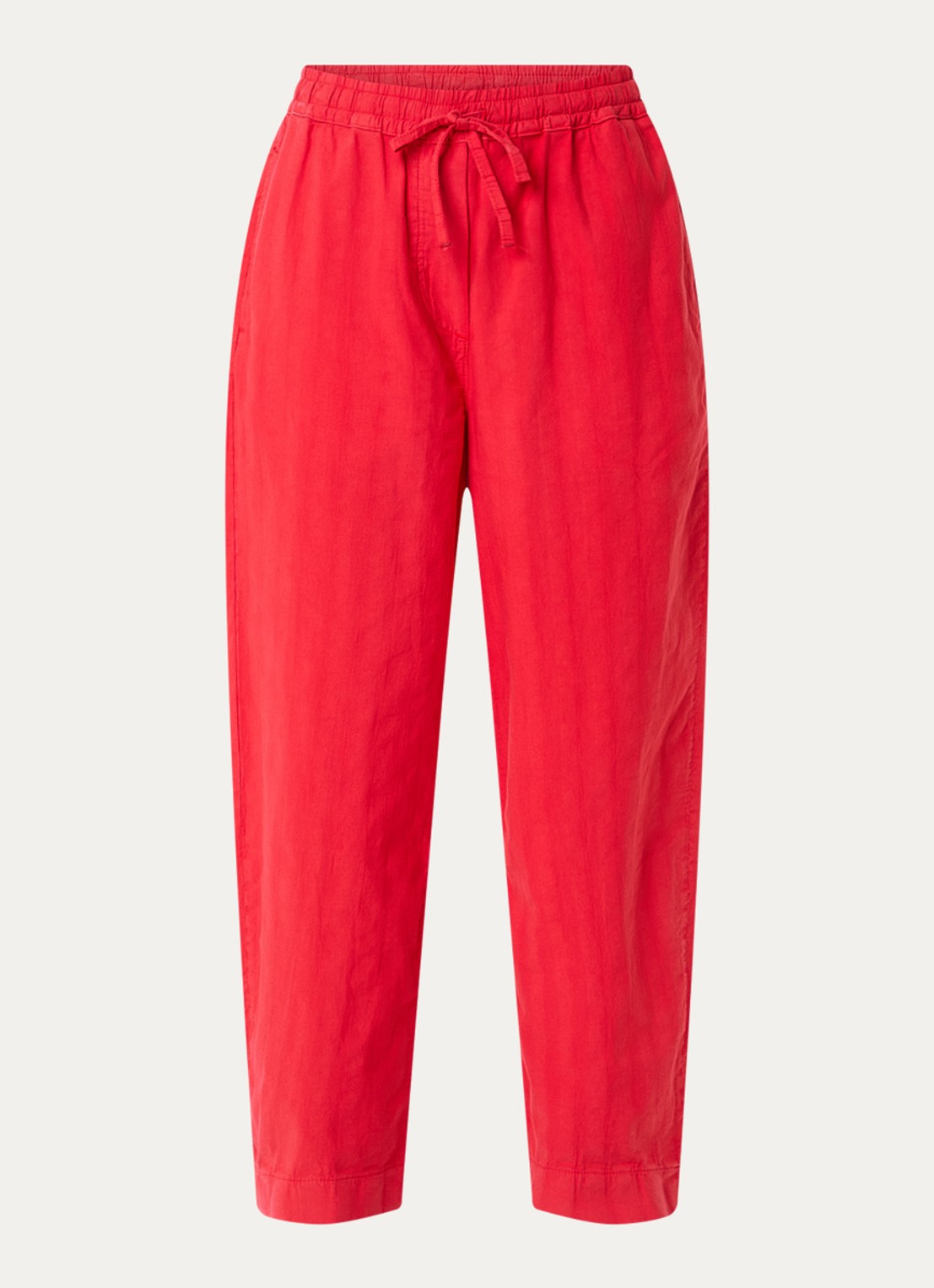 by-bar Jack high waist straight fit broek met steekzakken - voorkant 3 rood