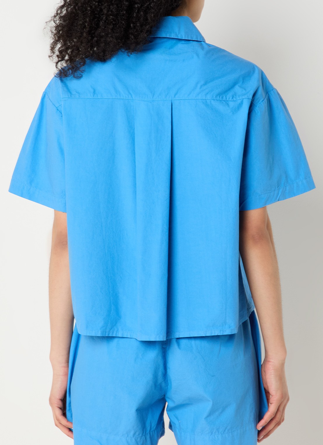 by-bar Julie Stepped openvallend jack met quilt patroon - achterkant blauw