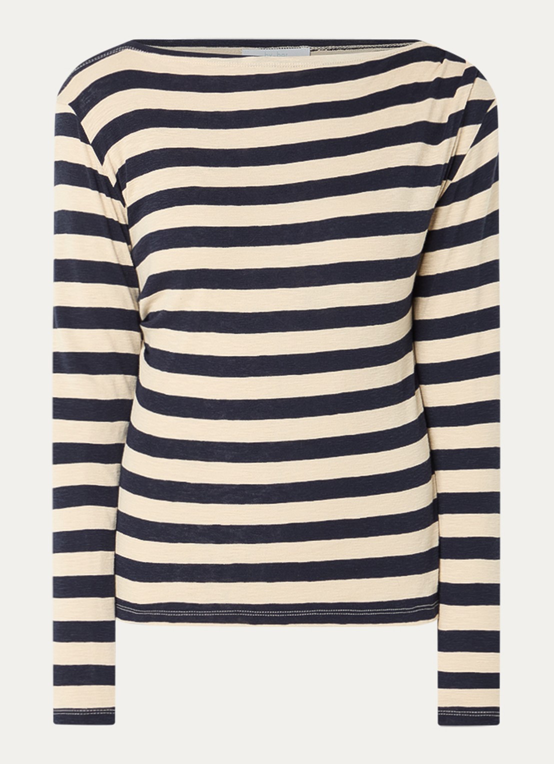 by-bar Leya top met boothals - voorkant 2 donkerblauw