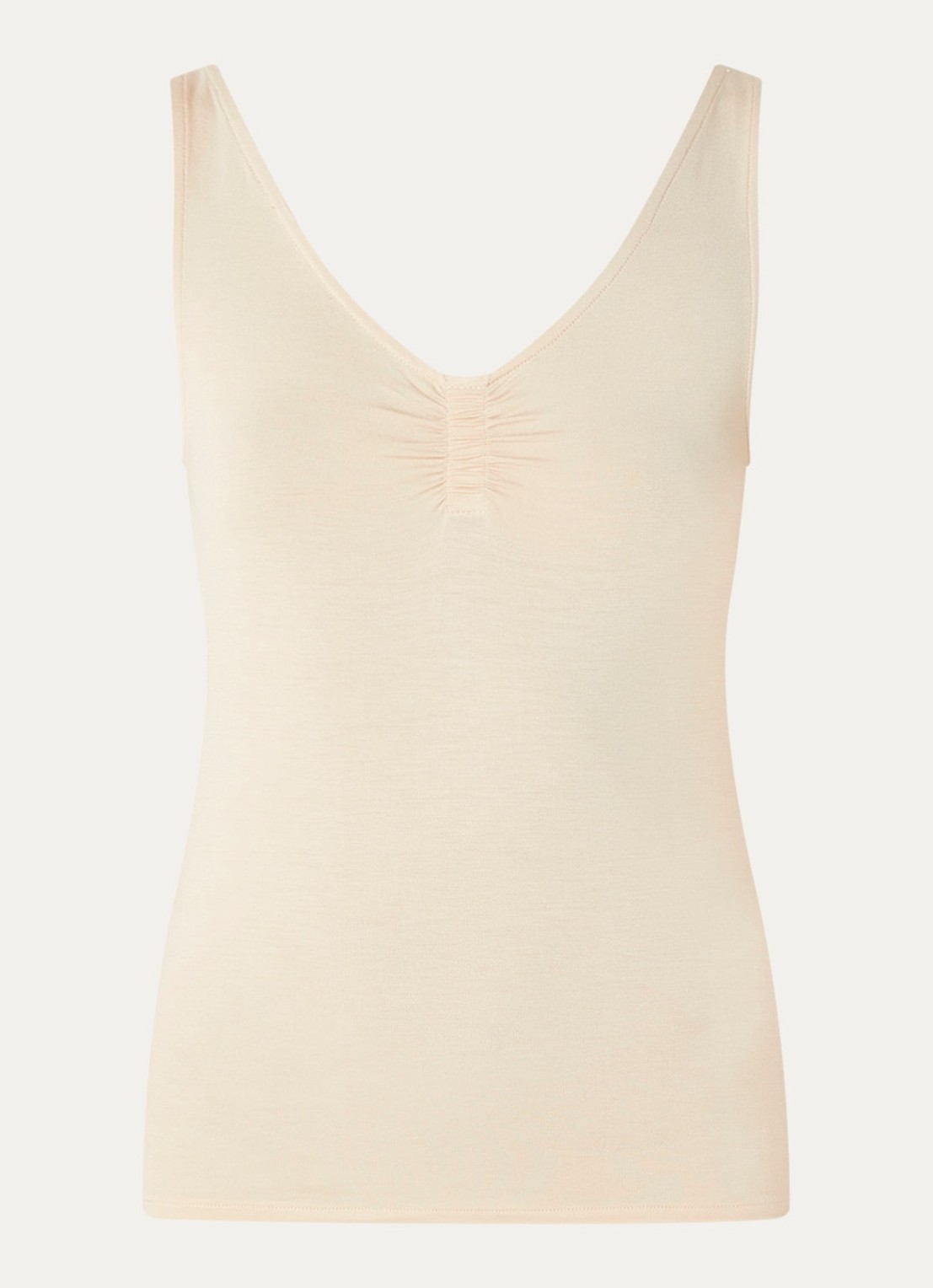 by-bar Lia tanktop met stretch - voorkant beige
