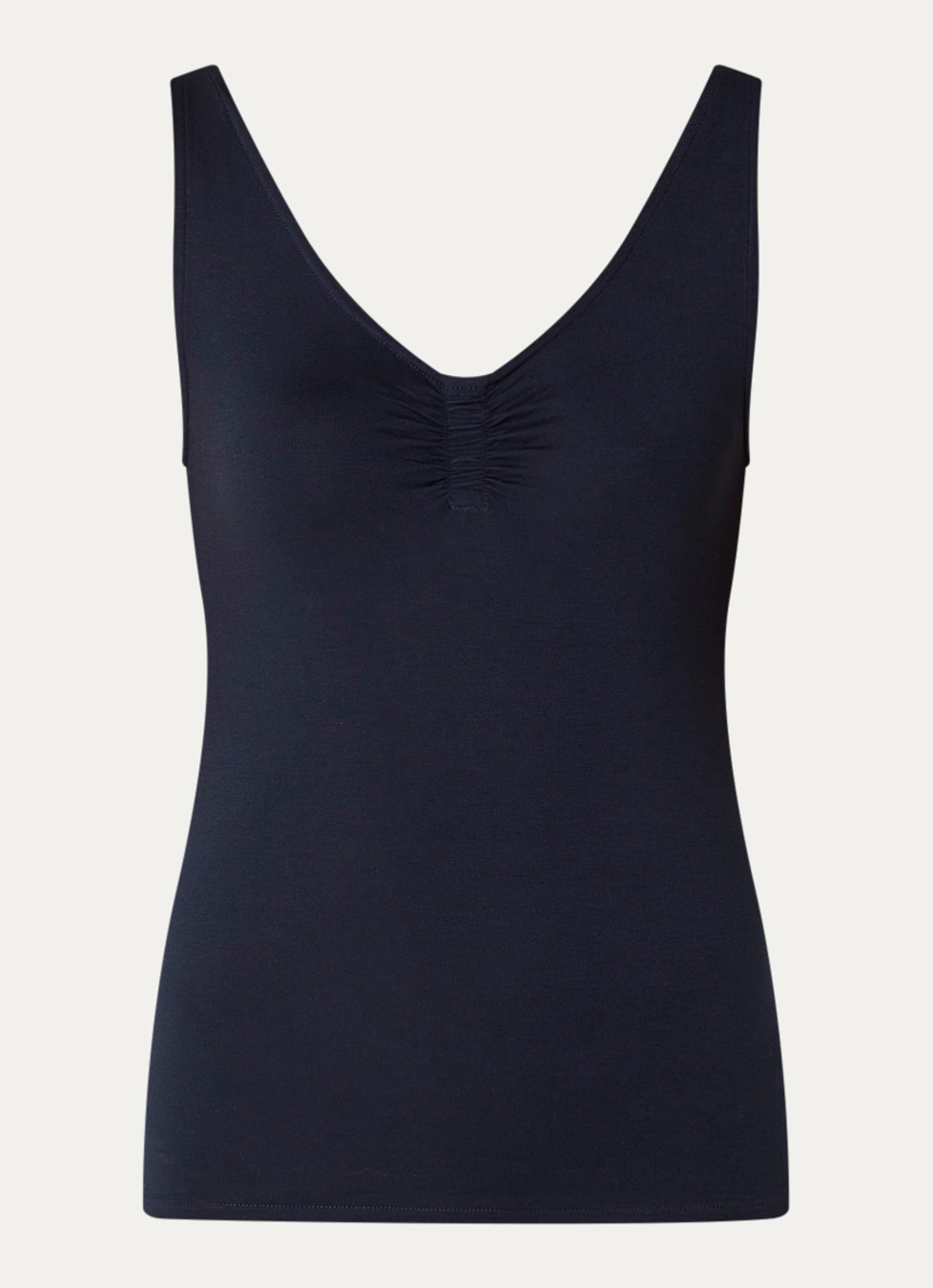 by-bar Lia tanktop met stretch - voorkant donkerblauw
