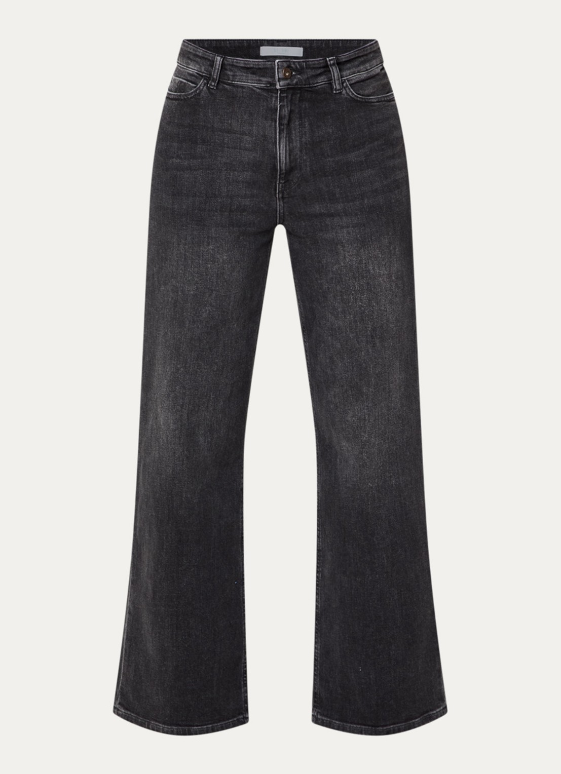 by-bar Lina high waist wide leg jeans met gekleurde wassing  - voorkant 4 antraciet