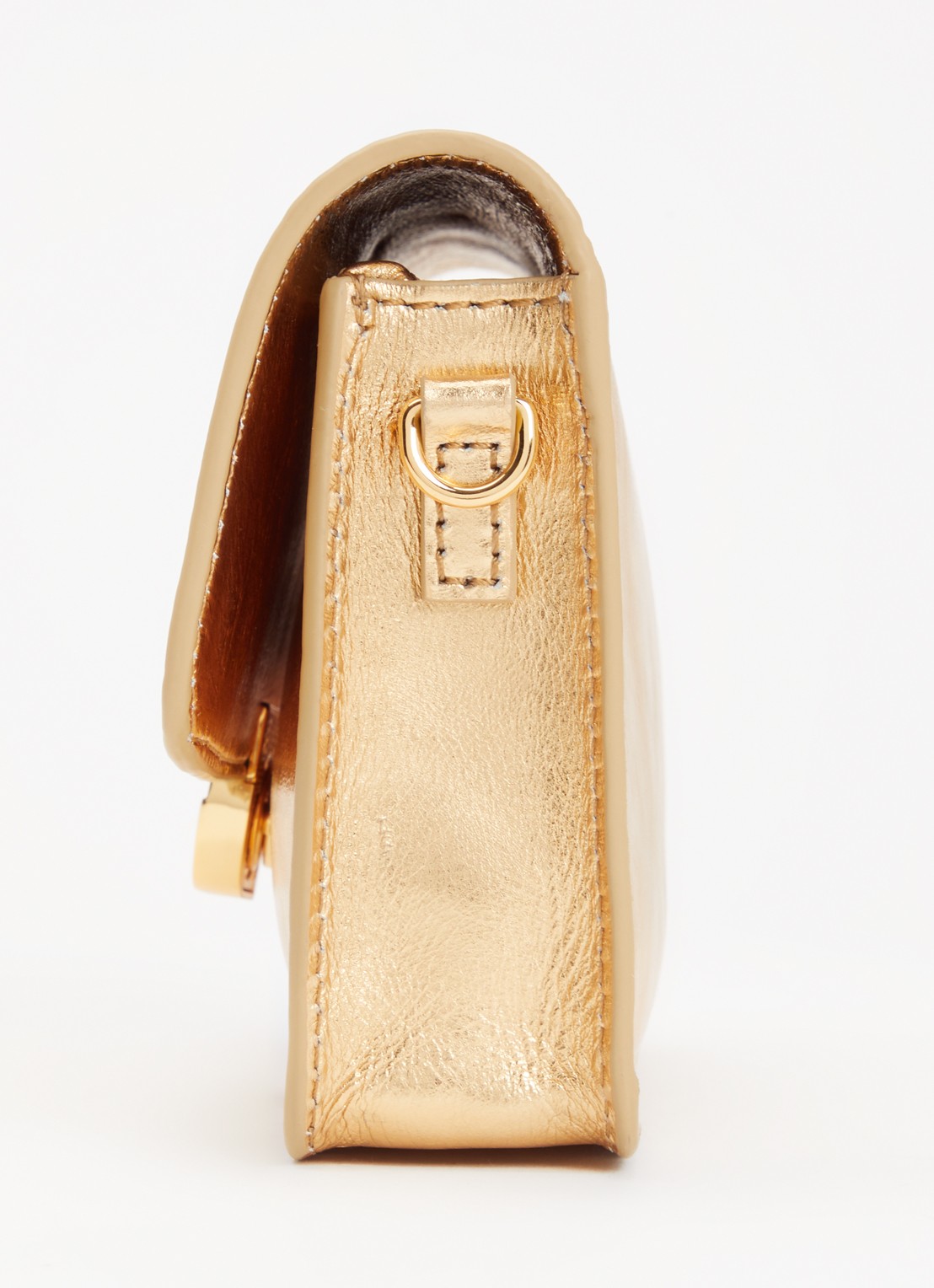 by-bar Loua crossbodytas met metallic finish - detail 2 goud