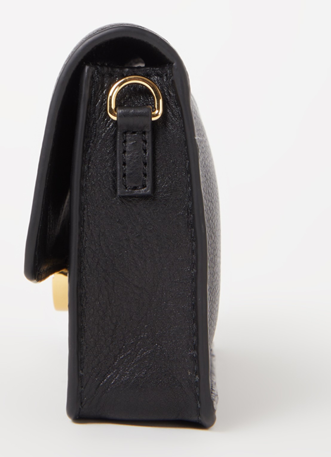 by-bar Loua crossbodytas van leer - detail 4 zwart