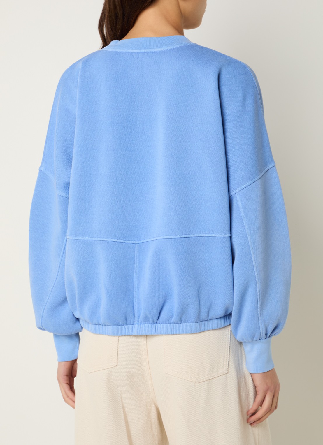 by-bar Marlyn sweater met borduring - achterkant donkerblauw