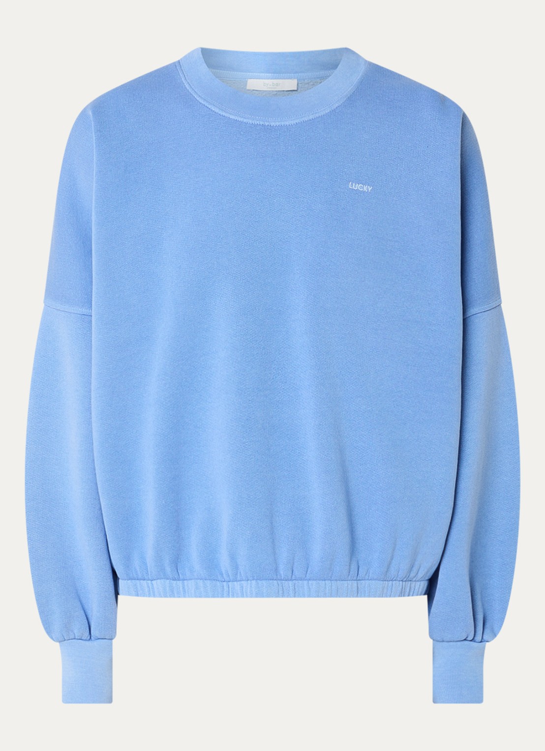 by-bar Marlyn sweater met borduring - voorkant 2 donkerblauw
