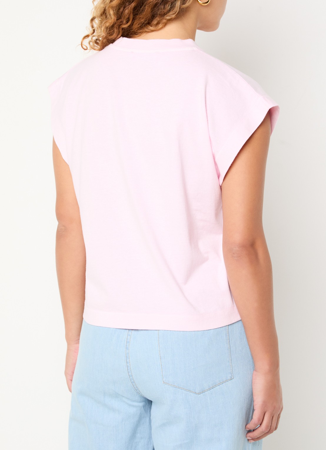 by-bar Mason T-shirt met borduring - achterkant 4 lichtroze